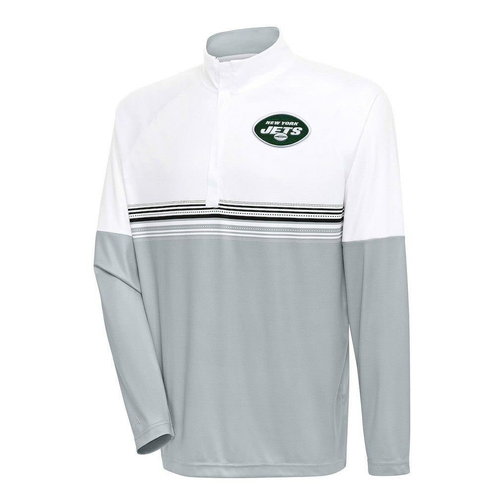 New York Jets Antigua Bender Quarter-Zip Pullover Top | NFL Online