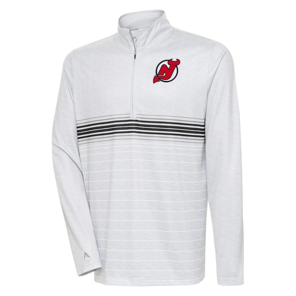 New Jersey Devils Antigua Bullseye Quarter-Zip Pullover Top -  NHL Jerseys