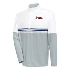 Atlanta Braves Antigua Bender Quarter-Zip Pullover Top - MLB Pullover