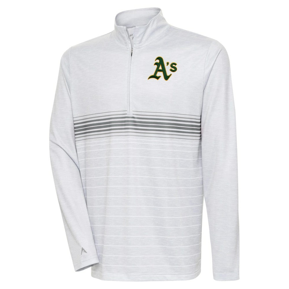 Athletics Antigua Bullseye Quarter-Zip Pullover Top - MLB Pullover
