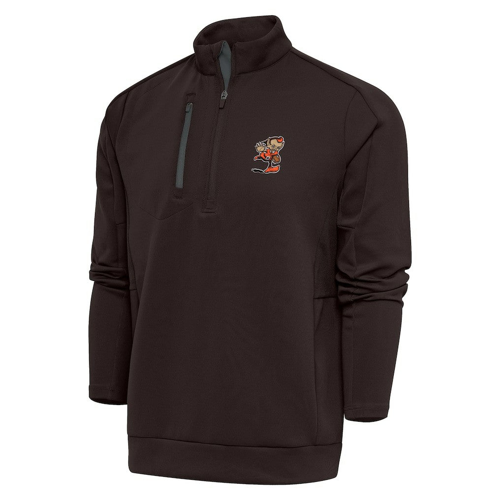 Cleveland Browns Antigua Team Logo Generation Quarter-Zip Pullover Jacket | NFL Hot
