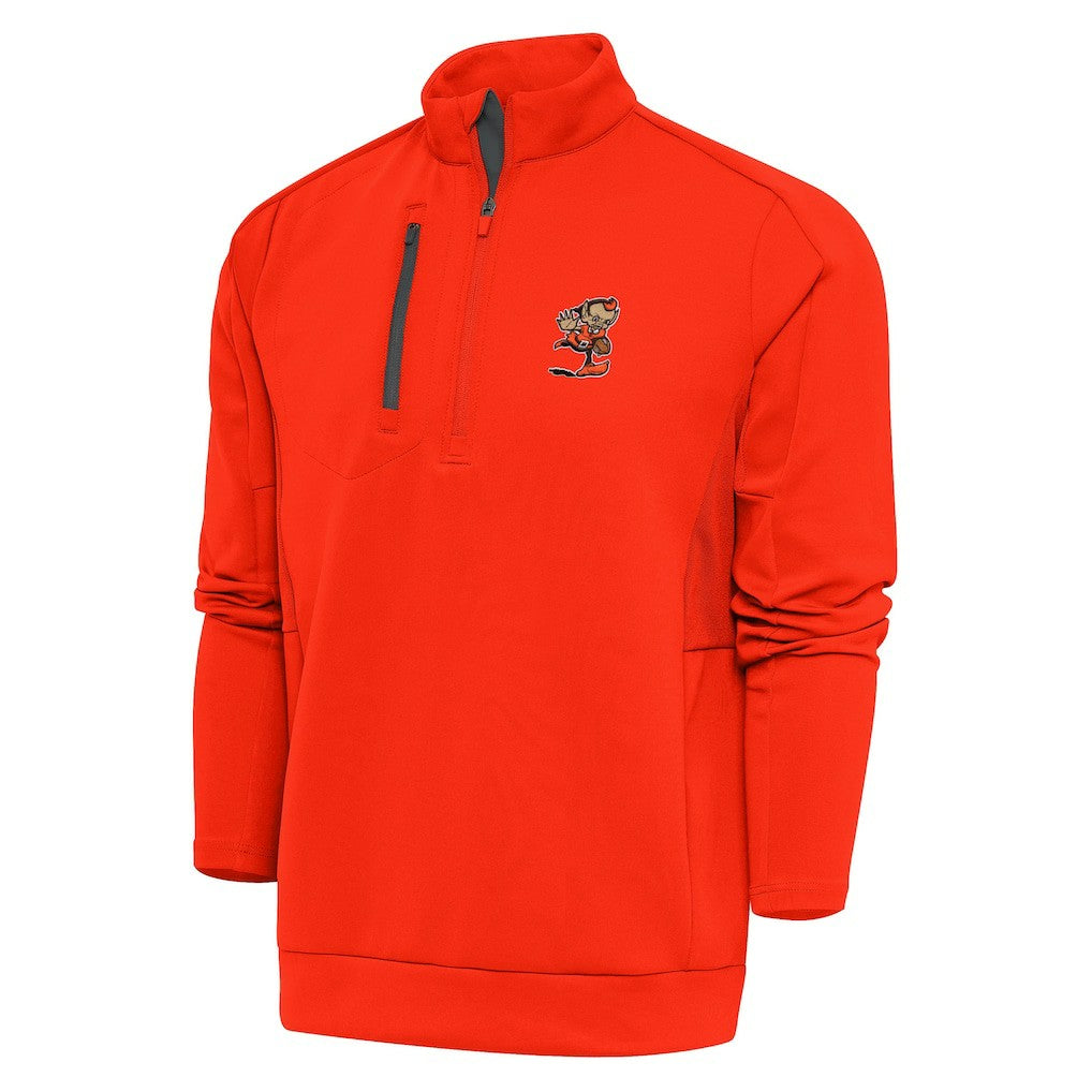 Cleveland Browns Antigua Team Logo Generation Quarter-Zip Pullover Jacket | NFL Hot