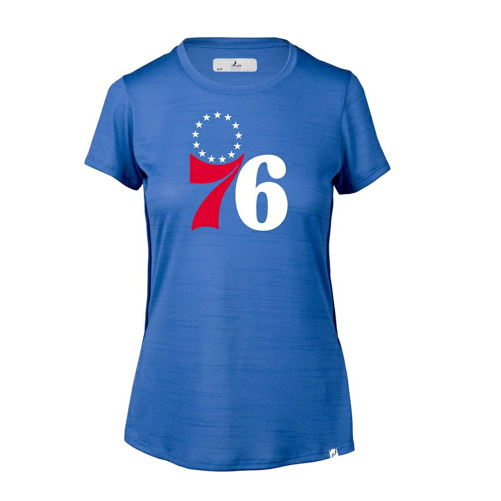 Heather Royal Philadelphia 76ers Levelwear Women's Lux Core T-Shirt | NBA