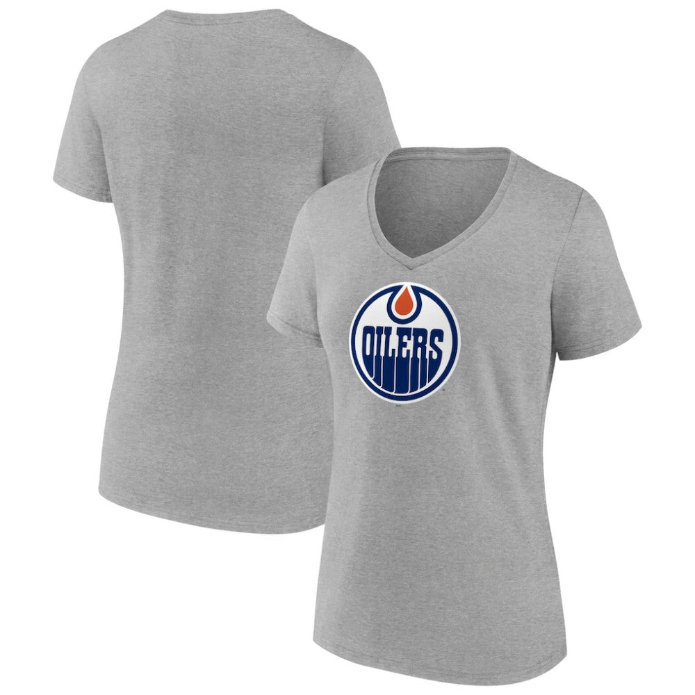 Edmonton Oilers Women's Primary Logo Team V-Neck T-Shirt -  NHL T-shirts
