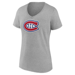 Montreal Canadiens Women's Primary Logo Team V-Neck T-Shirt -  NHL T-shirts