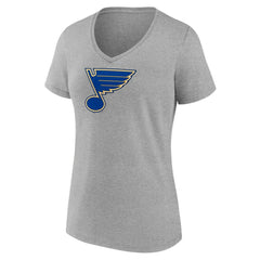 St. Louis Blues Women's Primary Logo Team V-Neck T-Shirt -  NHL T-shirts