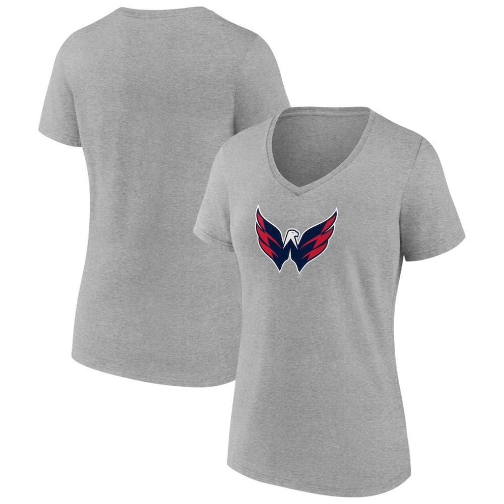 Washington Capitals Women's Primary Logo Team V-Neck T-Shirt -  NHL T-shirts