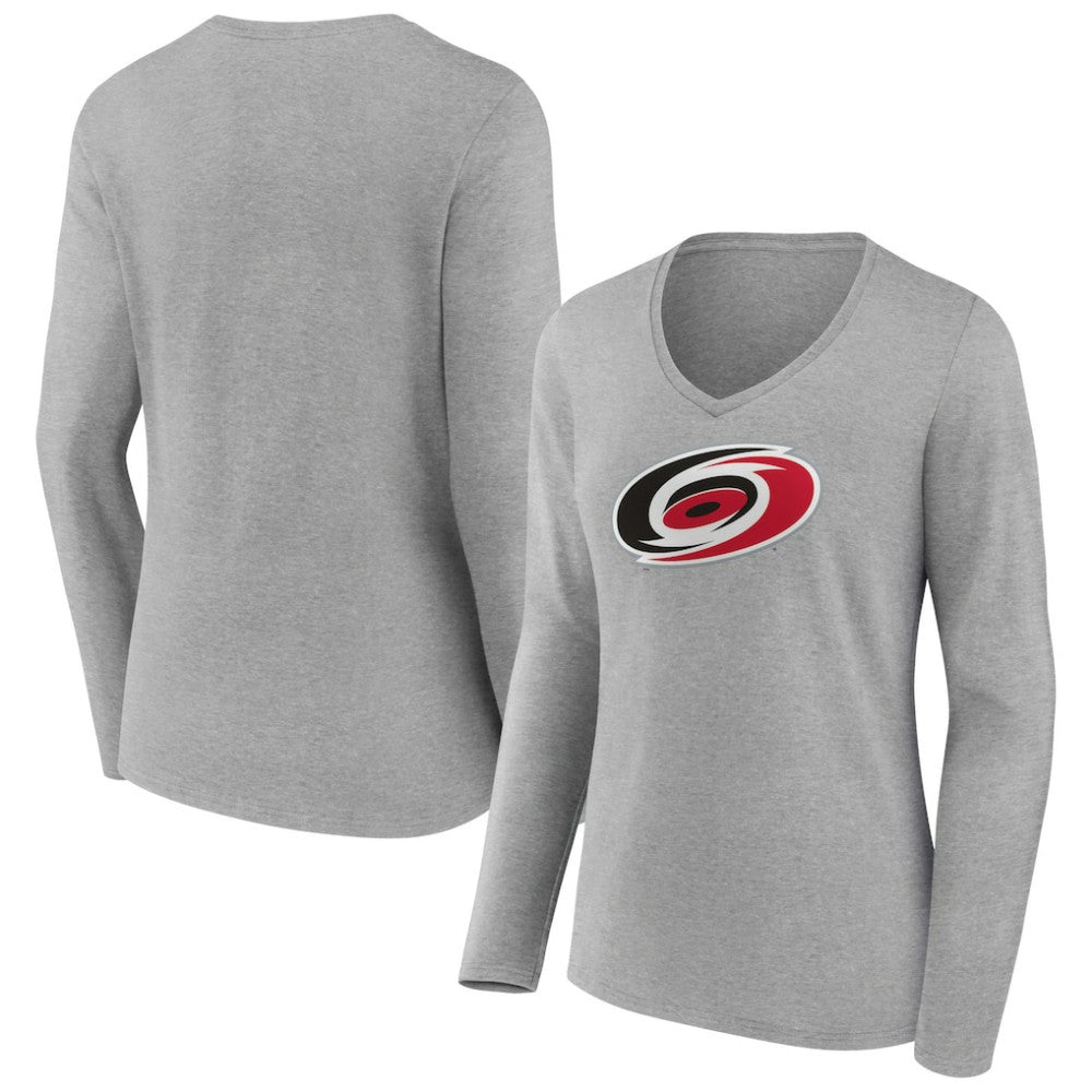 Carolina Hurricanes Women's Primary Logo Team Long Sleeve V-Neck T-Shirt -  NHL T-shirts