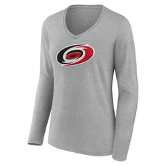 Carolina Hurricanes Women's Primary Logo Team Long Sleeve V-Neck T-Shirt -  NHL T-shirts