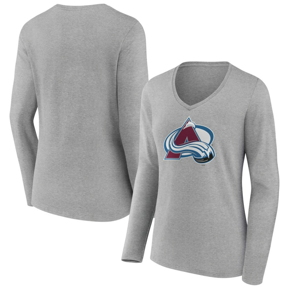 Colorado Avalanche Women's Primary Logo Team Long Sleeve V-Neck T-Shirt -  NHL T-shirts