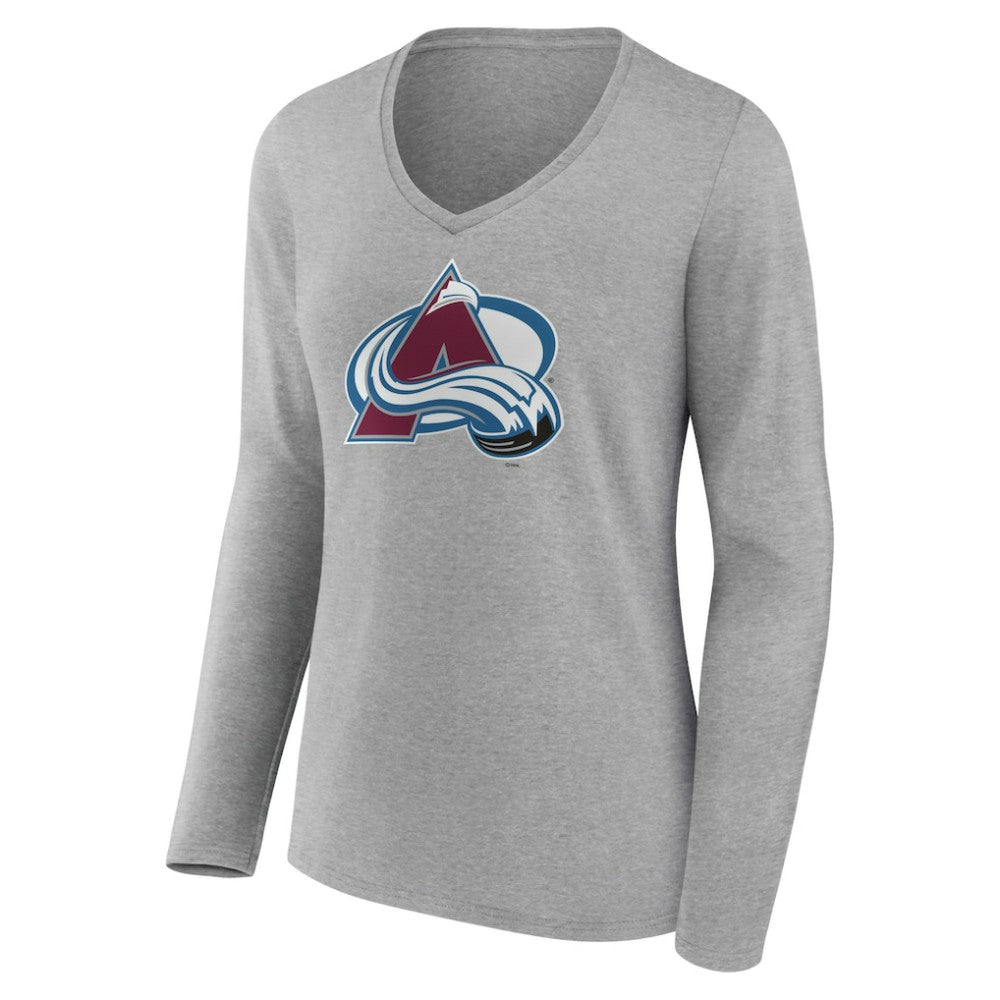 Colorado Avalanche Women's Primary Logo Team Long Sleeve V-Neck T-Shirt -  NHL T-shirts