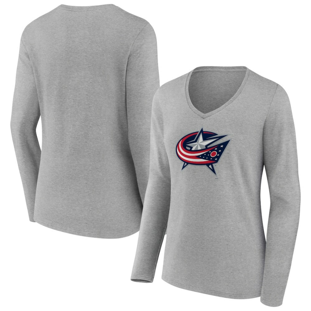 Columbus Blue Jackets Women's Primary Logo Team Long Sleeve V-Neck T-Shirt -  NHL T-shirts