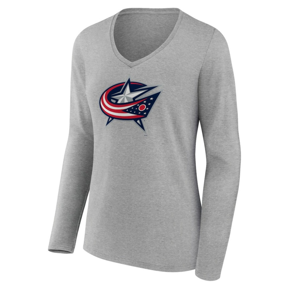 Columbus Blue Jackets Women's Primary Logo Team Long Sleeve V-Neck T-Shirt -  NHL T-shirts