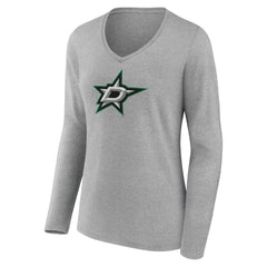 Dallas Stars Women's Primary Logo Team Long Sleeve V-Neck T-Shirt -  NHL T-shirts