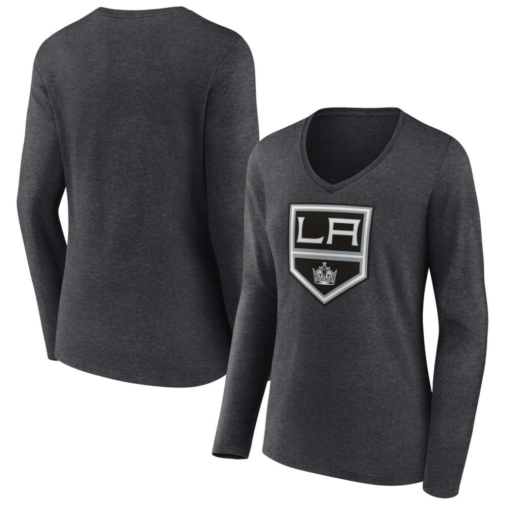 Los Angeles Kings Women's Primary Team Logo Long Sleeve V-Neck T-Shirt -  NHL T-shirts