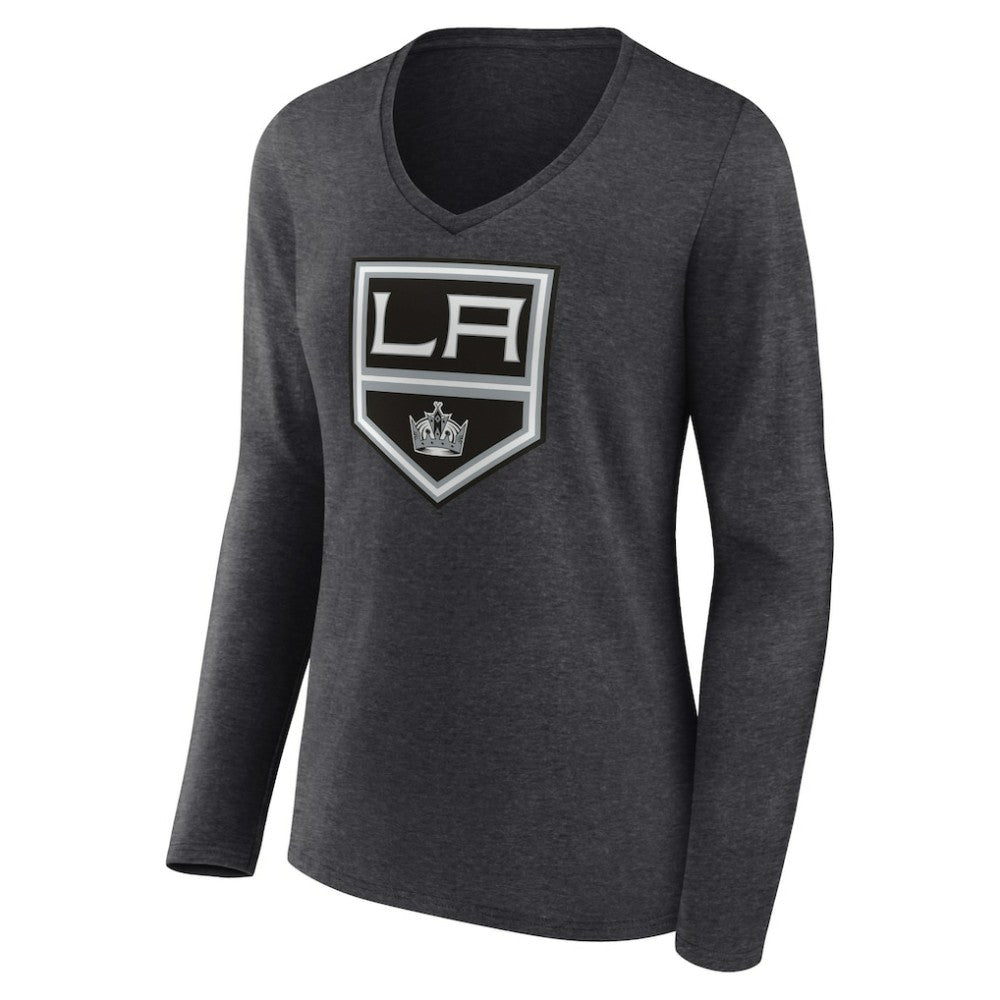 Los Angeles Kings Women's Primary Team Logo Long Sleeve V-Neck T-Shirt -  NHL T-shirts