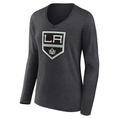 Los Angeles Kings Women's Primary Team Logo Long Sleeve V-Neck T-Shirt -  NHL T-shirts