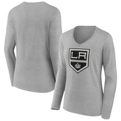 Los Angeles Kings Women's Primary Logo Team Long Sleeve V-Neck T-Shirt -  NHL T-shirts