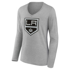 Los Angeles Kings Women's Primary Logo Team Long Sleeve V-Neck T-Shirt -  NHL T-shirts