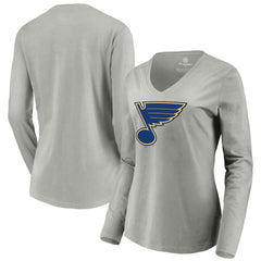 St. Louis Blues Women's Primary Logo Team Long Sleeve V-Neck T-Shirt -  NHL T-shirts