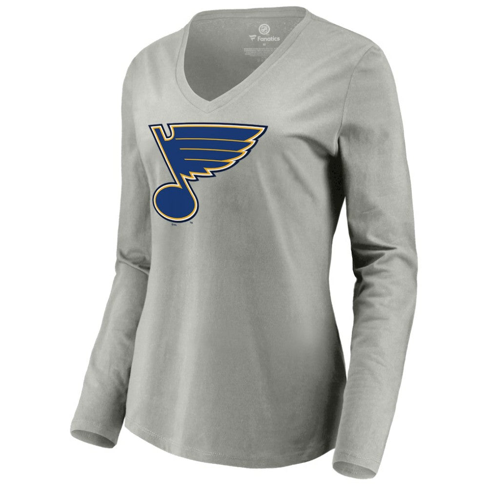 St. Louis Blues Women's Primary Logo Team Long Sleeve V-Neck T-Shirt -  NHL T-shirts