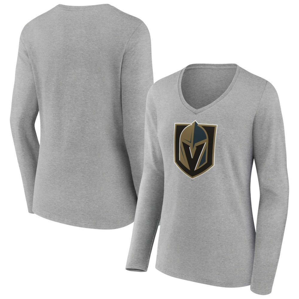 Vegas Golden Knights Women's Primary Logo Team Long Sleeve V-Neck T-Shirt -  NHL T-shirts