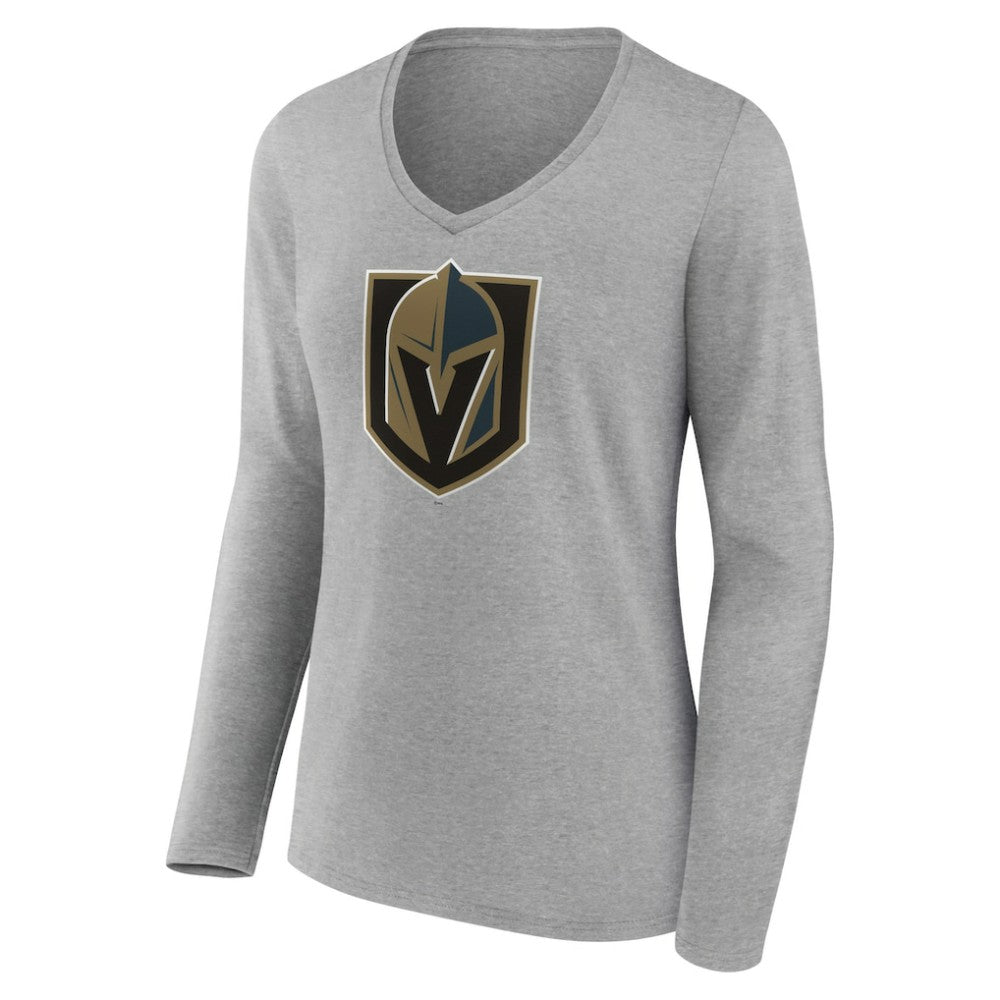 Vegas Golden Knights Women's Primary Logo Team Long Sleeve V-Neck T-Shirt -  NHL T-shirts