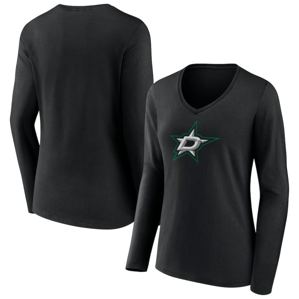 Dallas Stars Women's Primary Team Logo Long Sleeve V-Neck T-Shirt -  NHL T-shirts