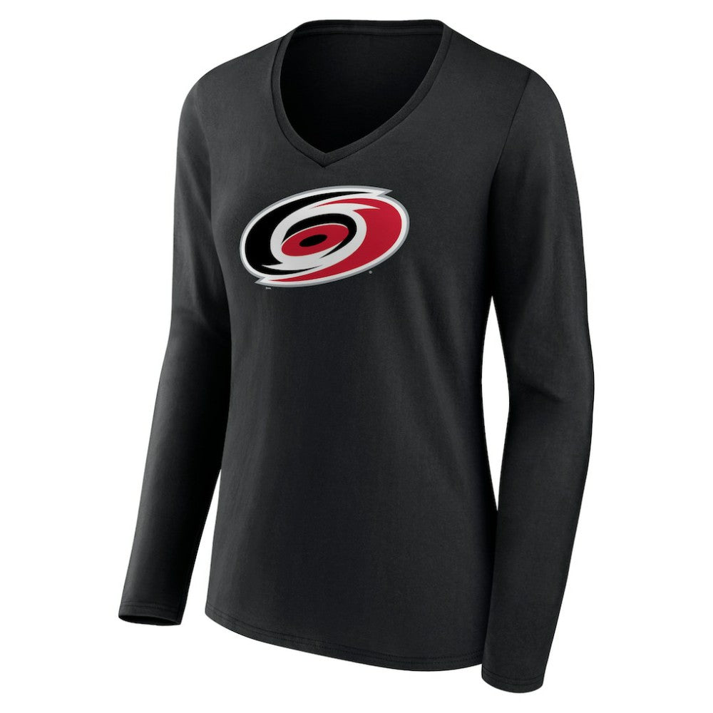 Carolina Hurricanes Women's Primary Team Logo Long Sleeve V-Neck T-Shirt -  NHL T-shirts