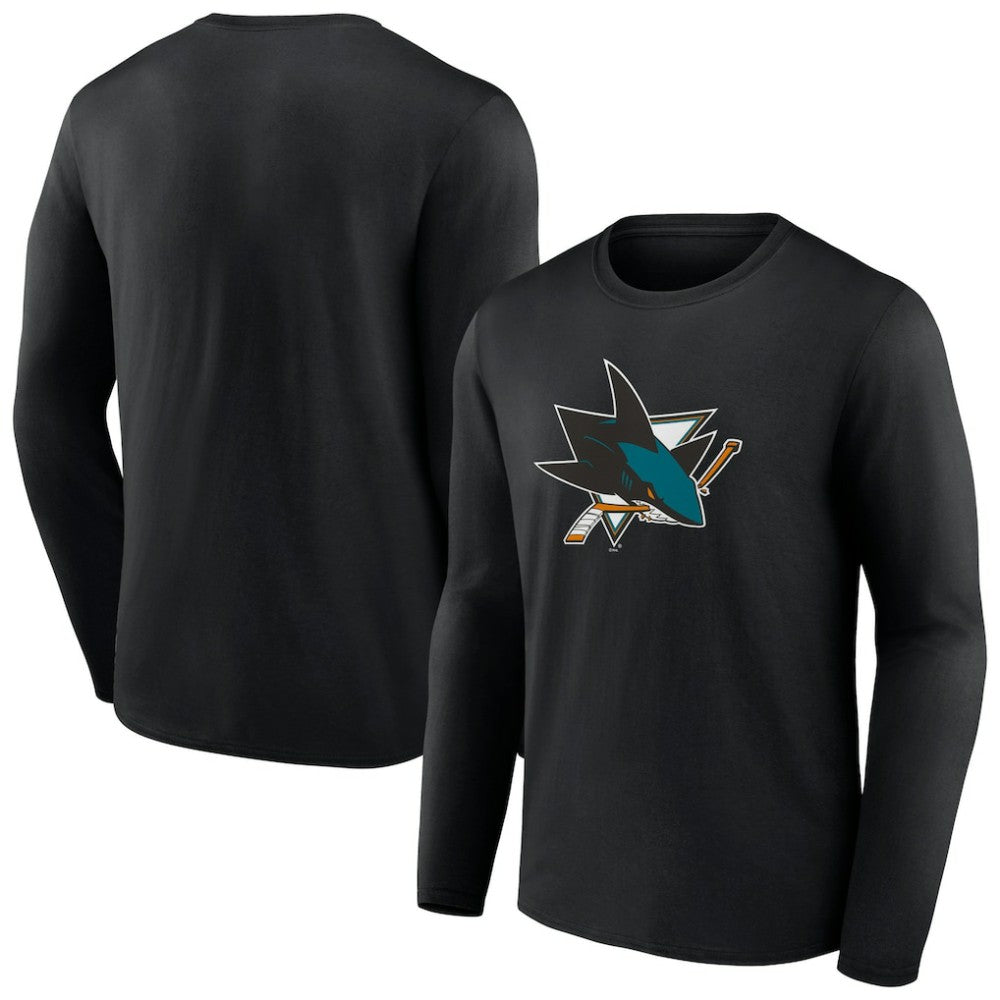 San Jose Sharks Primary Logo Team Long Sleeve T-Shirt -  NHL T-shirts