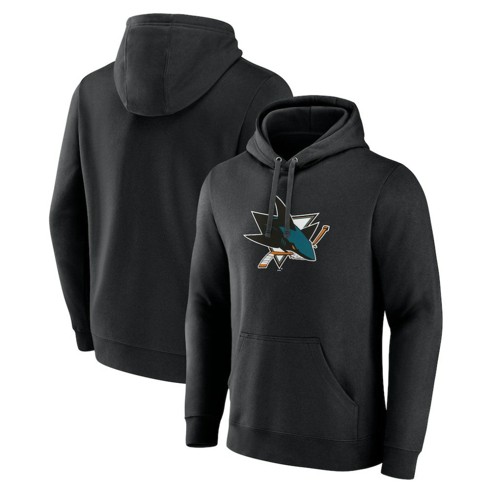 San Jose Sharks Primary Team Logo Pullover Hoodie -  NHL Hoodies