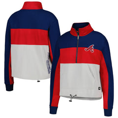 Atlanta Braves The Wild Collective Women's Color Block Half-Zip Jacket - MLB Jackets