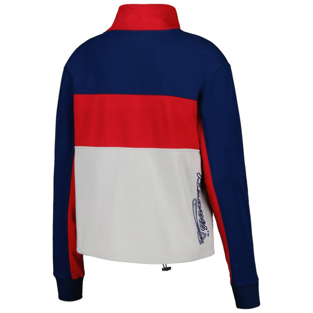 Atlanta Braves The Wild Collective Women's Color Block Half-Zip Jacket - MLB Jackets
