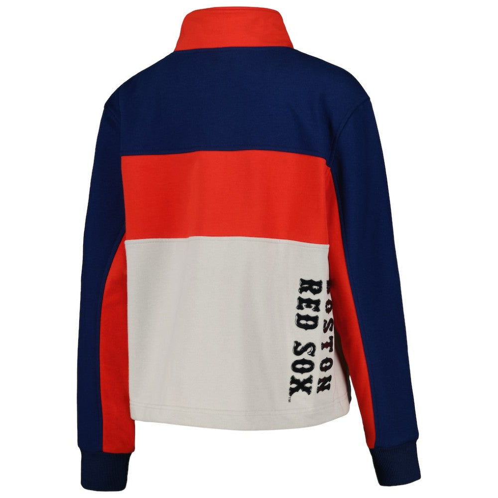 Boston Red Sox The Wild Collective Women's Color Block Half-Zip Jacket - MLB Jackets