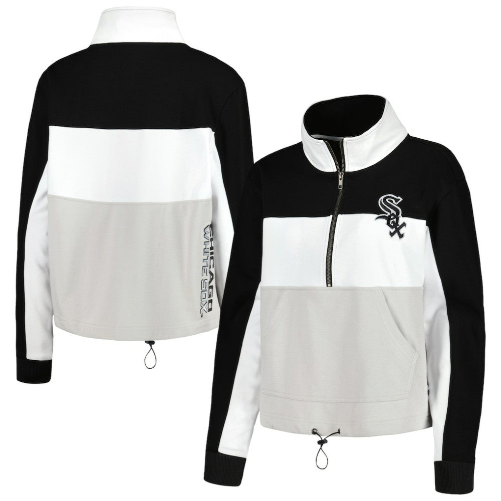 Chicago White Sox The Wild Collective Women's Color Block Half-Zip Jacket - MLB Jackets
