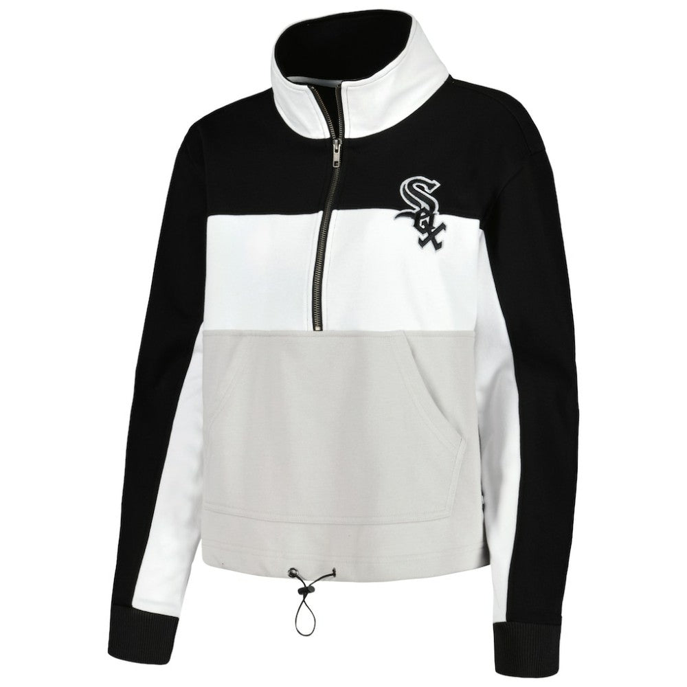 Chicago White Sox The Wild Collective Women's Color Block Half-Zip Jacket - MLB Jackets