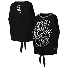 Chicago White Sox The Wild Collective Women's Twisted Tie Front Tank Top - MLB Tanks