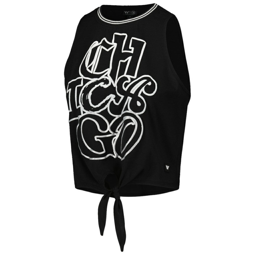 Chicago White Sox The Wild Collective Women's Twisted Tie Front Tank Top - MLB Tanks