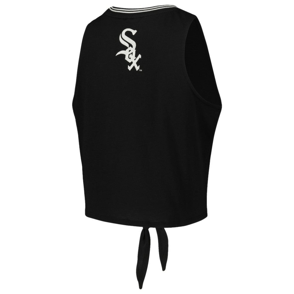 Chicago White Sox The Wild Collective Women's Twisted Tie Front Tank Top - MLB Tanks