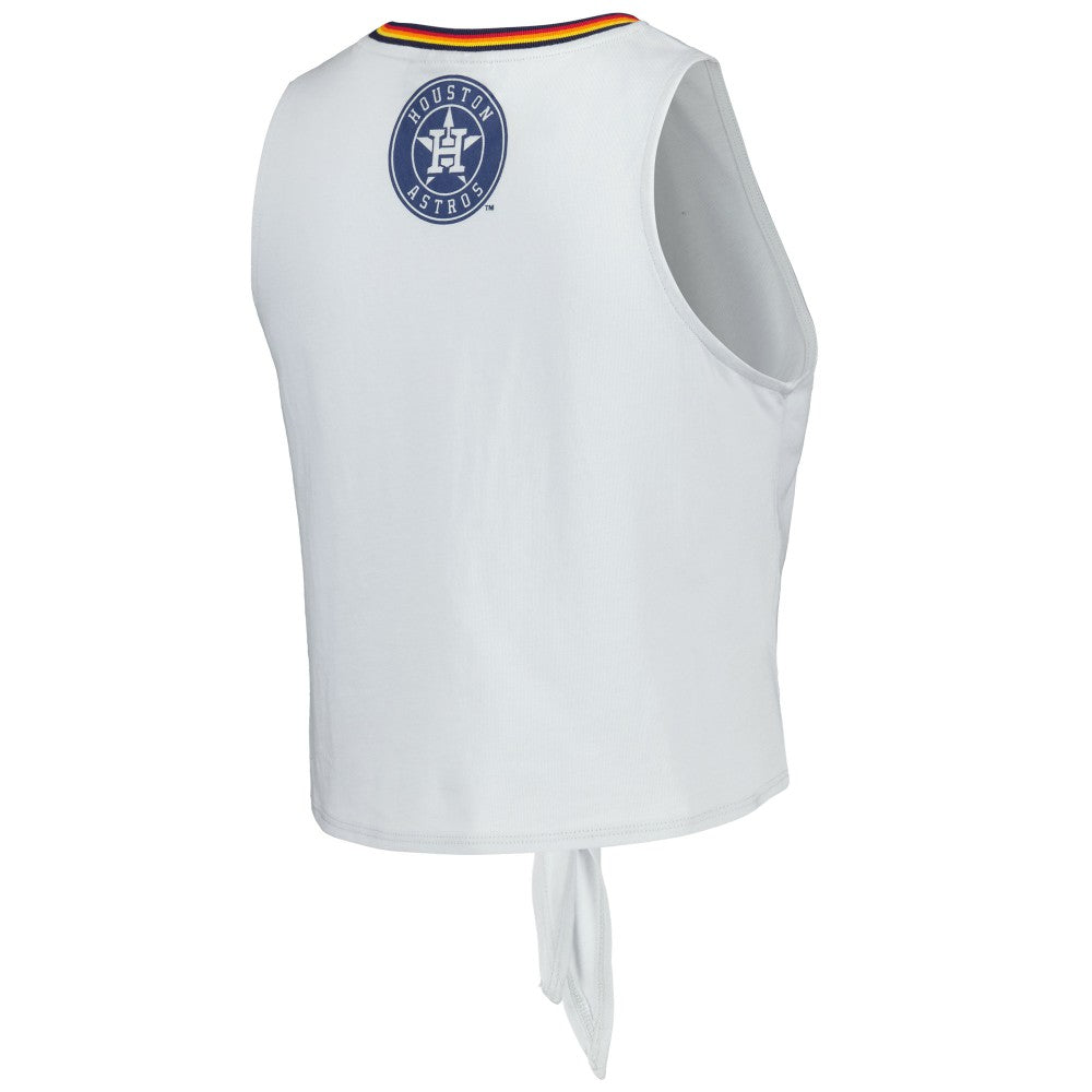 Houston Astros The Wild Collective Women's Twisted Tie Front Tank Top - MLB Tanks