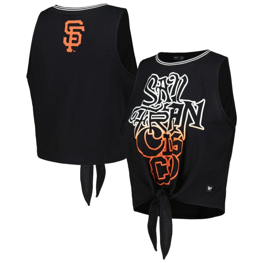 San Francisco Giants The Wild Collective Women's Twisted Tie Front Tank Top - MLB Tanks