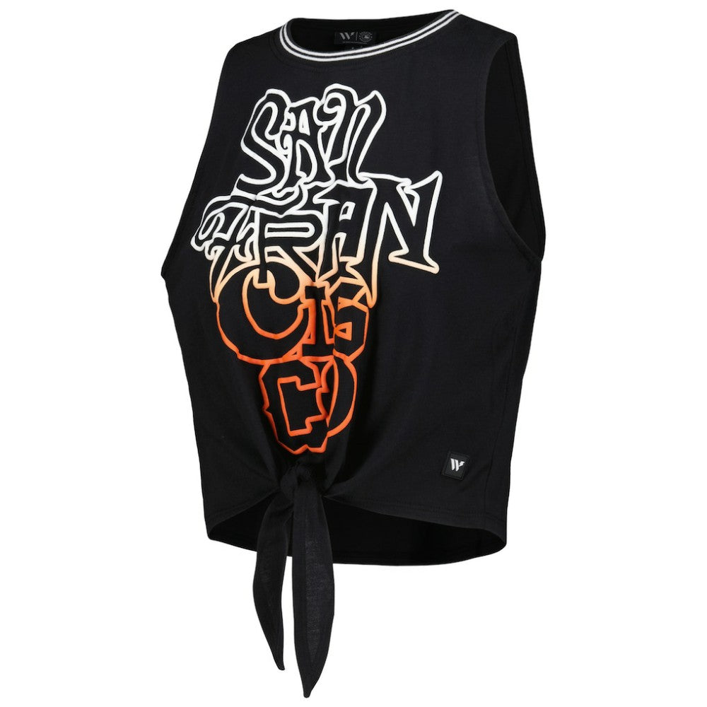 San Francisco Giants The Wild Collective Women's Twisted Tie Front Tank Top - MLB Tanks