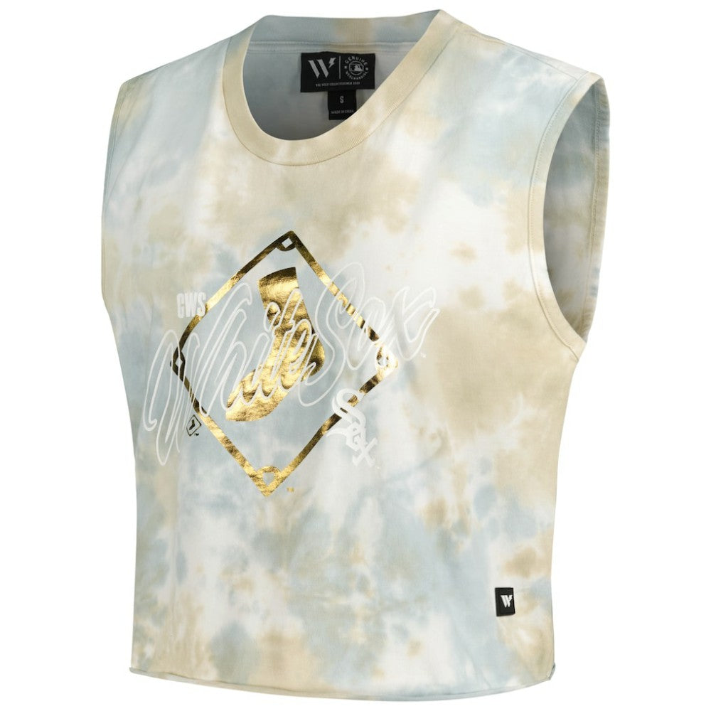 Chicago White Sox The Wild Collective Women's Washed Muscle Tank Top - MLB Tanks