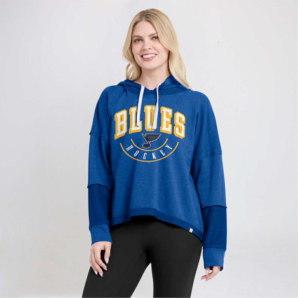 St. Louis Blues Fanatics Women's Lux Lounge Helmet Arch Pullover Hoodie -  NHL Hoodies