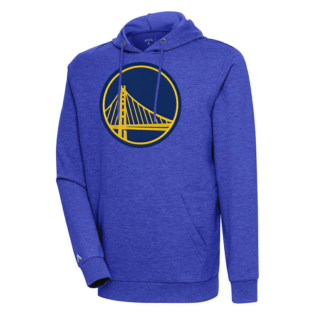 Heather Royal Golden State Warriors Antigua Action Pullover Hoodie sale | NBA