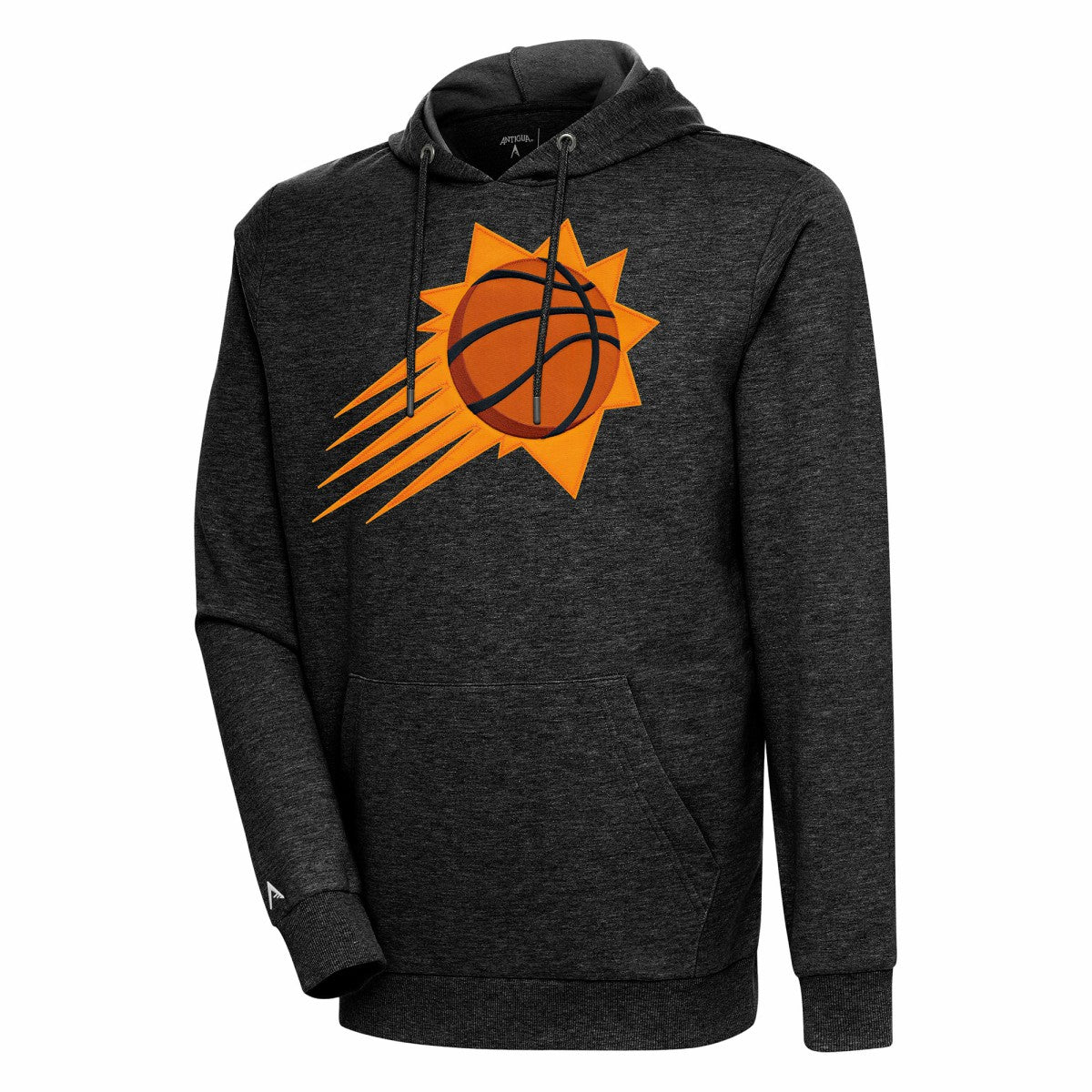 Heather Black Phoenix Suns Antigua Action Pullover Hoodie | NBA