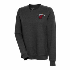 Heather Black Miami Heat Antigua Women's Action Pullover Sweatshirt | NBA