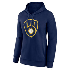 Milwaukee Brewers Women's Core Logo Pullover Hoodie - MLB Hoodies