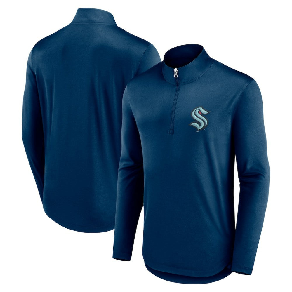 Seattle Kraken Fanatics Mock Neck Quarter-Zip Top -  NHL