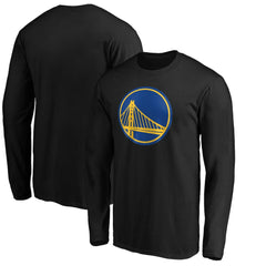Black Golden State Warriors Primary Team Logo Long Sleeve T-Shirt sale | NBA